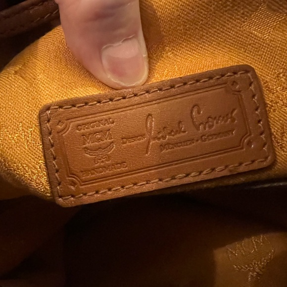 MCM Tan Leather Shoulder Bag - Picture 7 of 9